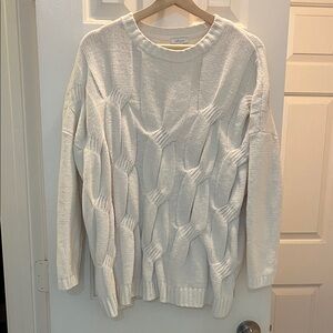 J. Jill White Cable Knit Sweater